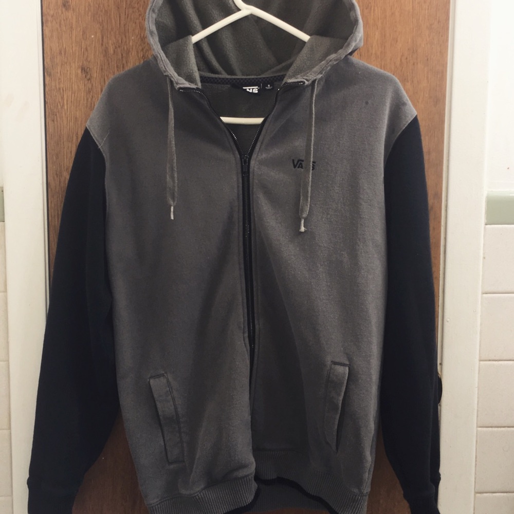 Black and gray Vans hoodie
